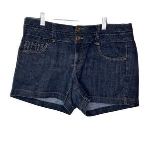 One 5 One shorts denim womens 8 medium wash zip fly pockets cotton blend